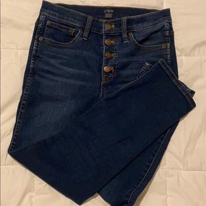 J. Crew Factory High Rise Button Fly Jeans